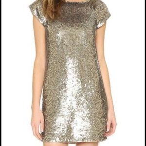NWOT Alice & Olivia Sherry Silver Sequin Mini